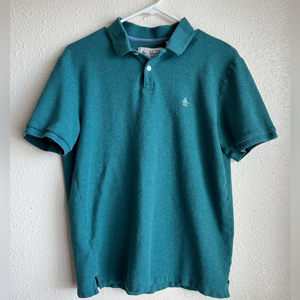 Original Penguin Polo Medium Teal Green NWOT